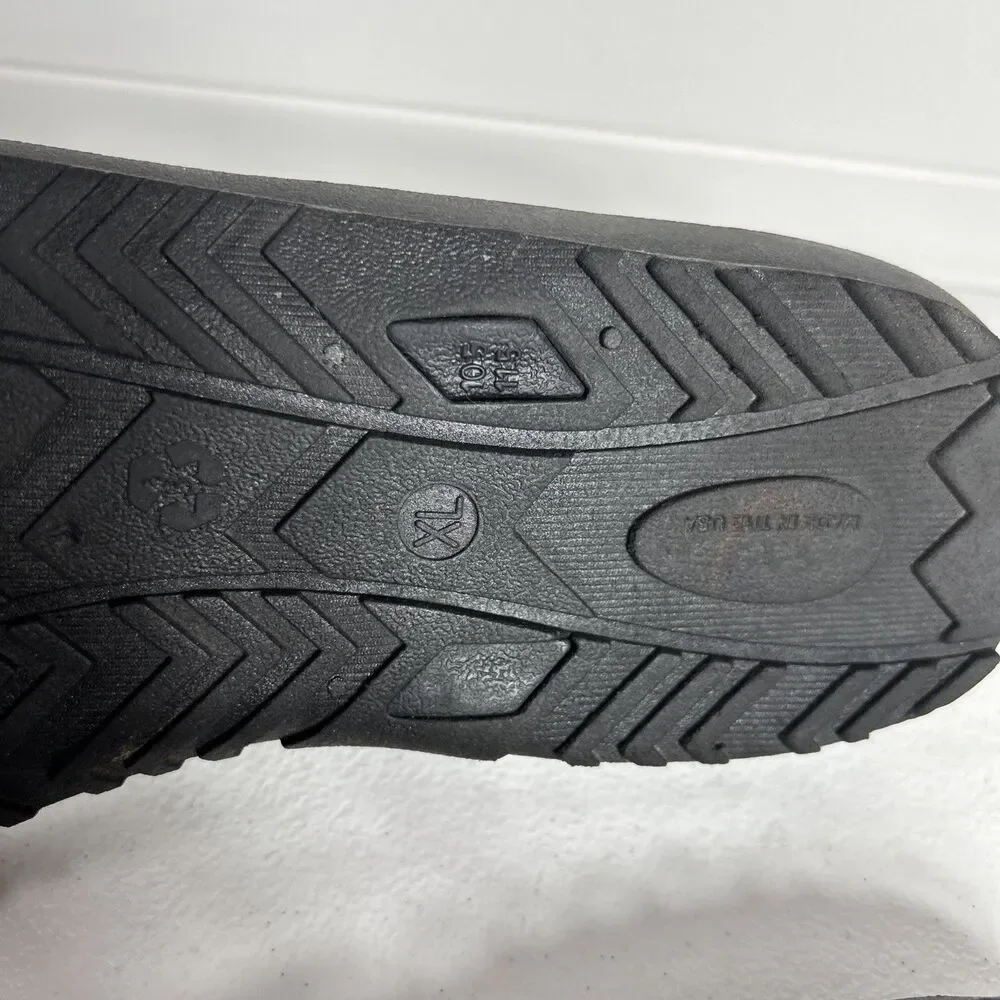 Okabashi Sandals Mens XL 10.5/11.5 Black Rubber Shoes Flip Flops Made In USA